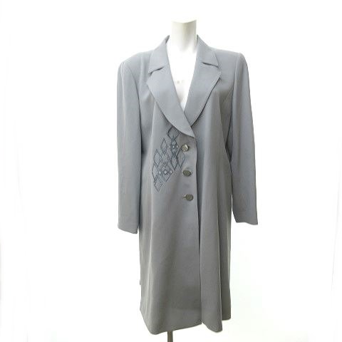 ジバンシィ Givenchy チェスター コート ジャケット 刺繍 3b ヴィンテージ スリット ライトグレー 44 約xl 1218 Rrr レディース 023 ベクトルパーク