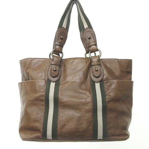 バリー Bally トートバッグ ショルダーバッグ レザー ブラウン グリーン 1218 Nvw メンズ レディース 023 ベクトルパーク
