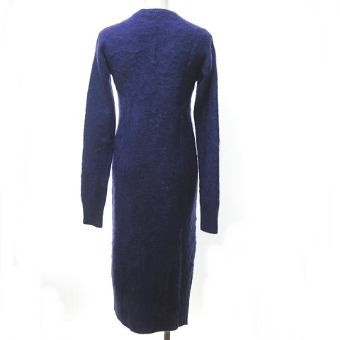 ブラミンク Blamink カシミヤ100 起毛 ニットワンピース スリット 長袖 7926 299 0075 パープル 紫 36 約s Rrr 1225 レディース 023 ベクトルパーク