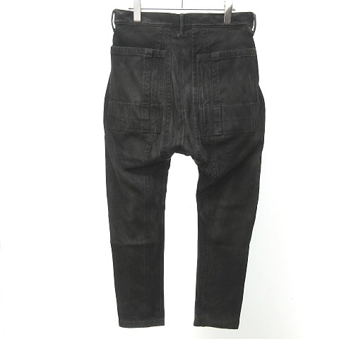 ユリウス Julius 10 11年 Goth Ik デニム サルエルパンツ ジーンズ ヴィンテージ加工 ボタンフライ ストレッチ有 黒 灰 W30 約m 0105 メンズ 023 ベクトルパーク