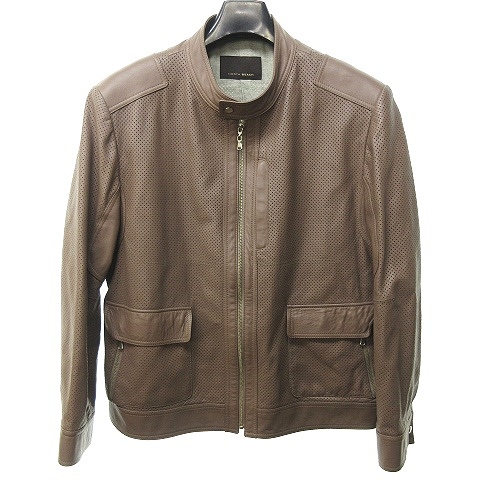 ノースビーチ North Beach ライダースジャケット シングル ラムスキン パンチング コート ブルゾン ベージュ 約xl 0106 メンズ 023 ベクトルパーク