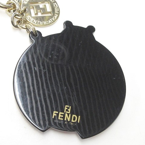 フェンディ FENDI キーホルダー バッグチャーム てんとう虫 赤 ピンク 