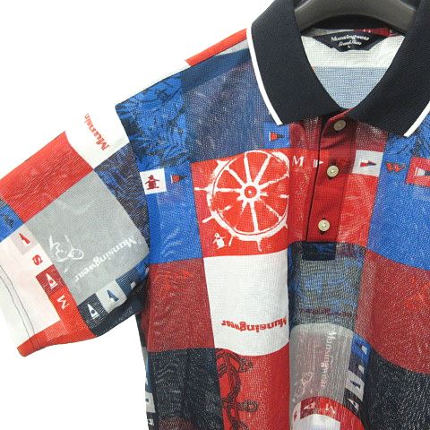 マンシングウェアMunsingwear チェック柄 半袖ポロシャツ Lサイズ 美品 MUNSING WEAR マンシングウェア 半袖ポロシャツ チェック L