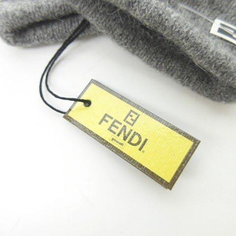 未使用品 フェンディ FENDI ニット 手袋 グローブ ウール アンゴラ混
