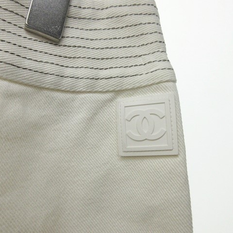シャネル CHANEL ホワイト デニムパンツ ジーンズ ジーパン ココマーク 