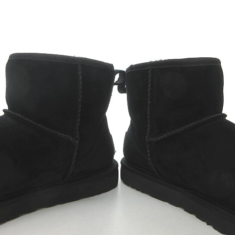 UGG ブラック リボン付きショートブーツ UGG Australia（アグオーストラリア） アグ 大人用 ベイリーボウ II