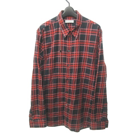 ジバンシィ Givenchy ss Bm60gg1y71 チェック シャツ 長袖 ネックレス アクセサリー レッド ブラック 42 0215 Fs メンズ 023 ベクトルパーク ジバンシィ Givenchy ss Bm60gg1y71 チェック シャツ 長袖 ネックレス アクセサリー レッド ブラック 42 0215 Fs メンズ 023 ベクトルパーク