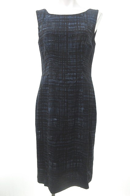 プラダ PRADA 美品 ワンピース ノースリーブ 膝丈 タイト 総柄  