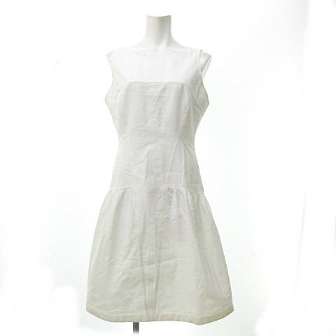 シャネル Chanel 美品 ノースリーブ ワンピース ココマークボタン 96p フランス製 ヴィンテージ 白 42 0315 Nvw レディース 023 ベクトルパーク
