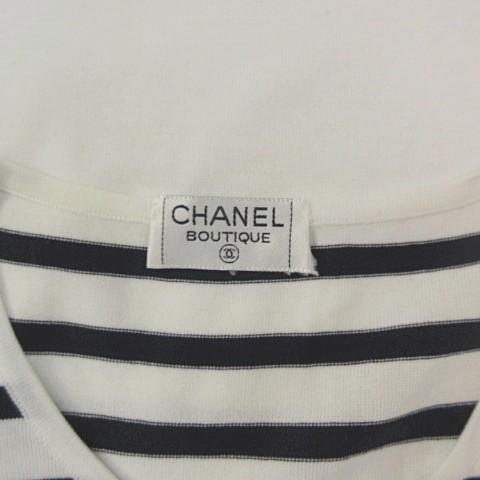 シャネル CHANEL ノースリーブ カットソー ボーダー ココマーク