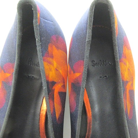 数量限定 未使用品 ポールスミス Paul Smith サテン プリント パンプス スリッポン ポインテッドトゥ 総柄 37 約23cm 人気満点 Www Centrodeladultomayor Com Uy
