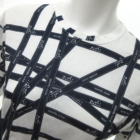 エルメス HERMES マルジェラ期 ボルデュックリボン柄 Tシャツ 