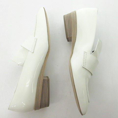 エルメス HERMES 美品 エナメル ドレスシューズ パンプス ポインテッド 