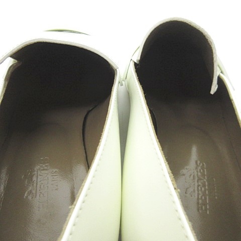エルメス HERMES 美品 エナメル ドレスシューズ パンプス ポインテッド 