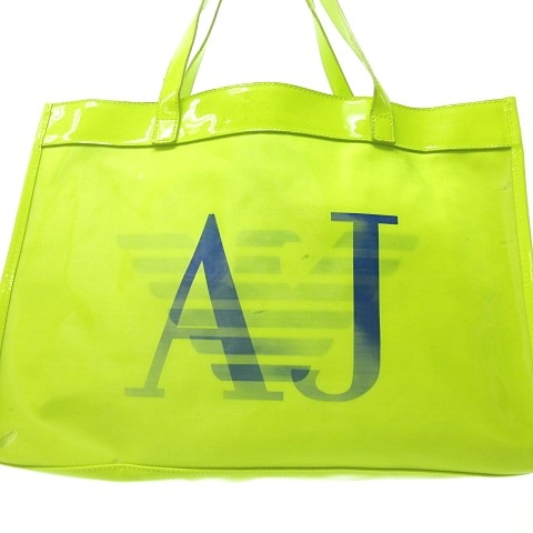 アルマーニ ジーンズ ARMANI JEANS トートバッグ レンチキュラ― ロゴ 