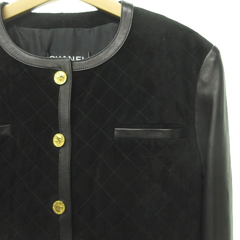 シャネル CHANEL ヴィンテージ キルティング ノーカラージャケット 
