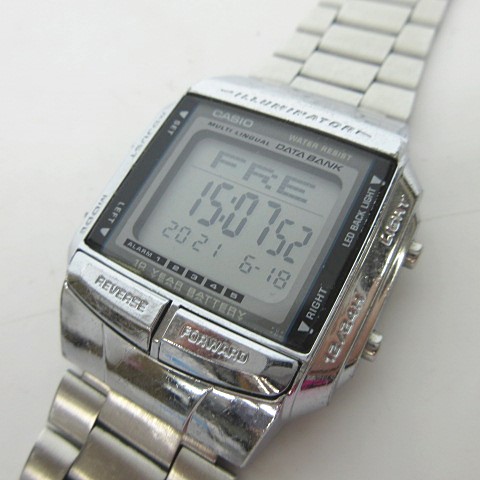 カシオデーターバンク Casio Databank デジタル 腕時計 高機能 Ledライト アラーム タイマー デュアルタイム シルバー 0618 Nvw メンズ レディース 023 ベクトルパーク