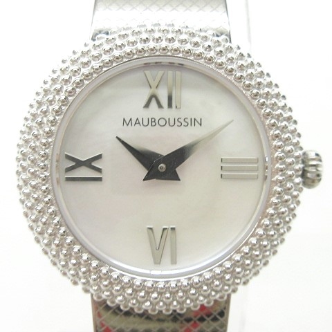 在庫あり/即出荷可】 MAUBOUSSIN 腕時計 モーブッサン 中古美品 ルール 天文学者は MAUBOUSSIN 腕時計 腕時計(アナログ)