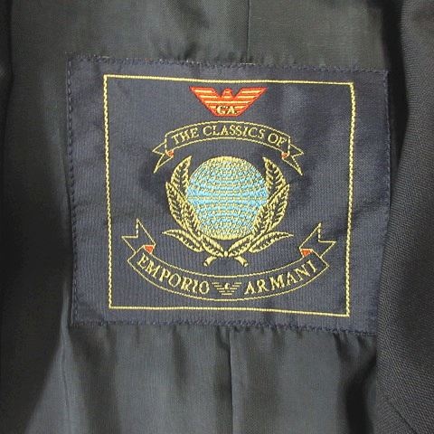 エンポリオアルマーニ EMPORIO ARMANI 美品 紺ブレ 金ボタン ブレザー 