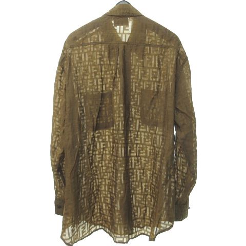 未使用品 フェンディ FENDI ヴィンテージ ズッカ シアー シャツ 
