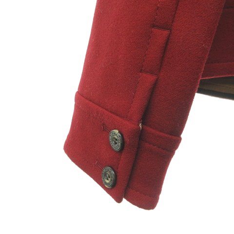 BURBERRY BLUE LABEL 赤 ピーコート 36 BURBERRY BLUE LABEL レッドピーコート 38
