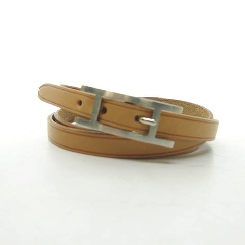 エルメス Hermes 美品 G 刻印 マルジェラ期 アピ3 レザー ブレスレット ヌメ革 3穴 シルバー金具 茶 ブラウン 1030 メンズ レディース 023 ベクトルパーク エルメス Hermes 美品 G 刻印 マルジェラ期 アピ3 レザー ブレスレット ヌメ革 3穴 シルバー金具 茶 ブラウン 1030 メンズ レディース 023 ベクトルパーク