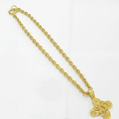 シャネル CHANEL ヴィンテージ 94A ココマーク クロス チェーン 