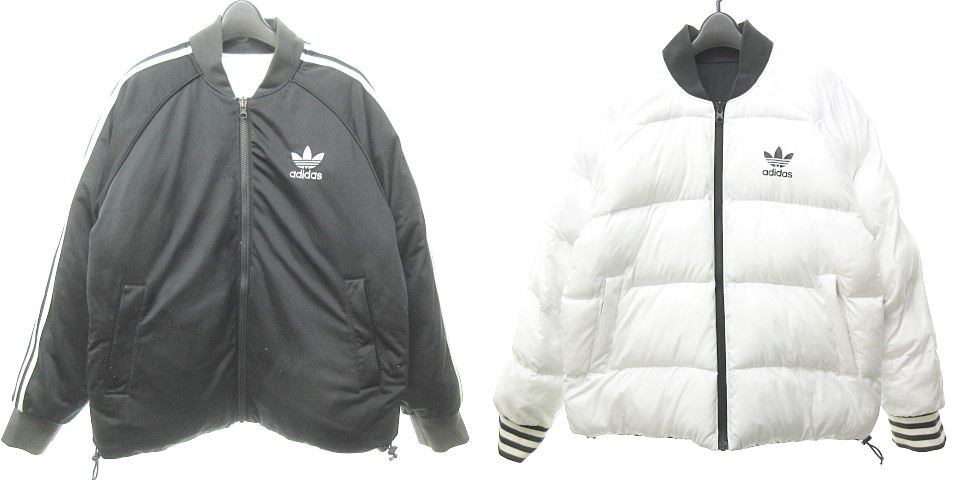 アディダスオリジナルス Adidas Originals 中綿 リバーシブル ジャケット ブルゾン トラックジャケット スリーストライプ ロゴ 黒 白 ブラック ホワイト F Ecr12 19 メンズ 023 ベクトルパーク