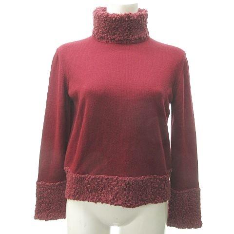 極美品◎クリスチャンディオール 長袖ニット デカロゴ刺繍 ウール