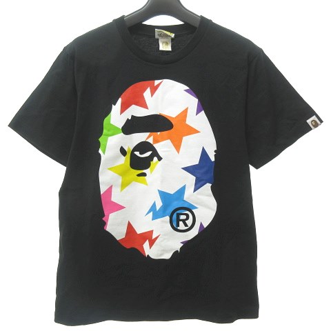 アベイシングエイプ A BATHING APE ロゴ ビッグ サル スター プリント