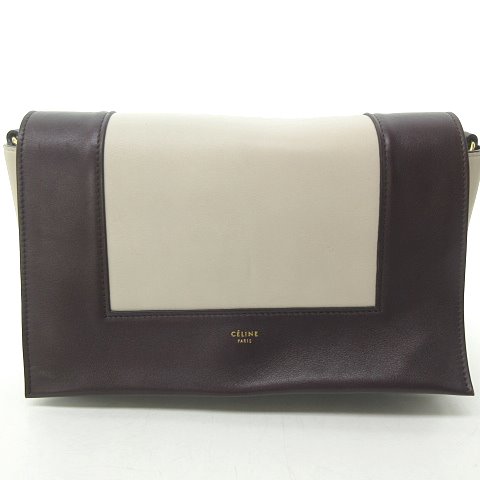 セリーヌ CELINE バイカラー フレーム ミディアム ショルダー バッグ 