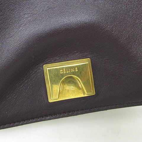 セリーヌ フレーム ショルダーバッグ ハンドバッグ バイカラー コンパクト ミニ