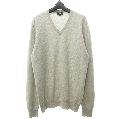 ダンヒル dunhill カシミヤ100％ セーター ニット 長袖 Vネック M 