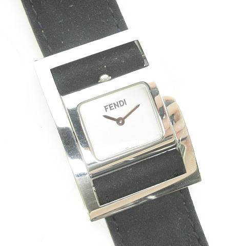 625 FENDI 時計 3300L レディース ブラック スクエア 華奢 FENDI  