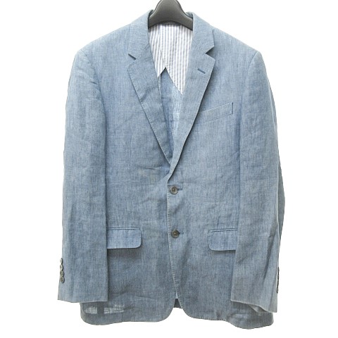 ブルックスブラザーズ Brooks Brothers リネン テーラード ジャケット ブレザー Leomaster 本切羽 2b 春夏向け Us40 約m L 水色 ブルー 0614 メンズ 023 ベクトルパーク
