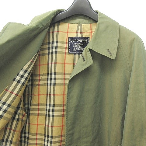 Burberrys】希少80s裏地ノバチェック柄ステンカラーコート 玉虫色 