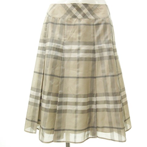 バーバリー ロンドン BURBERRY LONDON ひざ丈 プリーツ スカート ノバ  