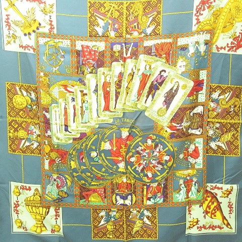 エルメス HERMES カレ90 Le Tarot タロットカード スカーフ ストール  