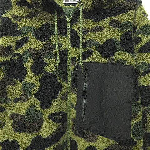 アベイシングエイプ A BATHING APE カモ フード ボア ジャケット 