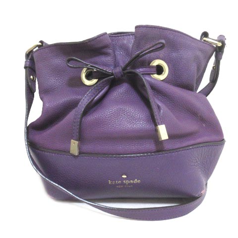 ケイトスペード KATE SPADE ショルダーバッグ 紫 パープル カウレザー  