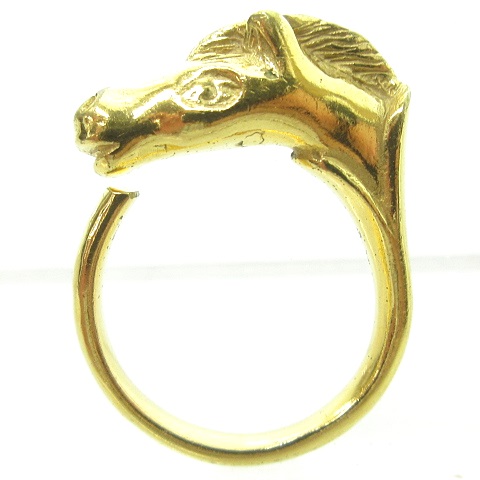 エルメス HERMES ヴィンテージ Cheval Horse Head Ring シュバル 