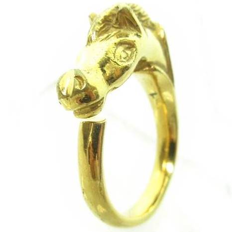 エルメス HERMES ヴィンテージ Cheval Horse Head Ring シュバル 