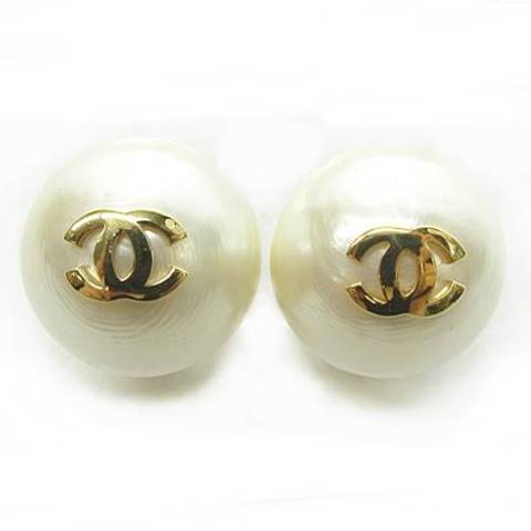 シャネル CHANEL ヴィンテージ サークル パール イヤリング ココマーク 