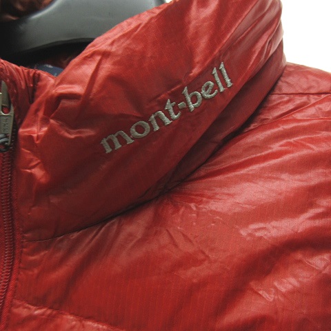 モンベル Montbell 美品 . ダウン インナージップ ジャケット ブルゾン 軽量 アウトドア 国内正規品 1101334 赤 レッド XL 0812 メンズ