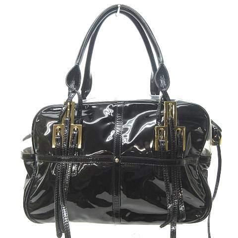 ドルチェ&ガッバーナ ドルガバ DOLCE&GABBANA エナメル × PVC切替 ミニ  