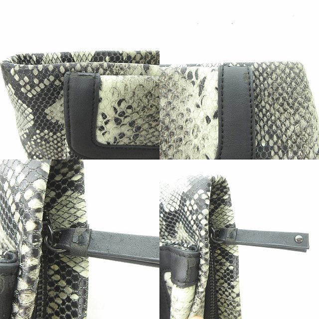 カルバンクライン CALVIN KLEIN パイソン 型押し クラッチバッグ 蛇柄 