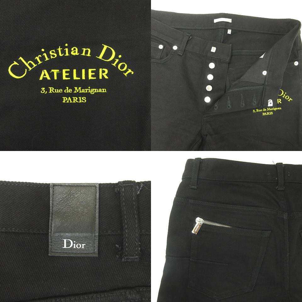 ディオールオム Dior HOMME 18SS ATELIER ブラック デニム スキニー 