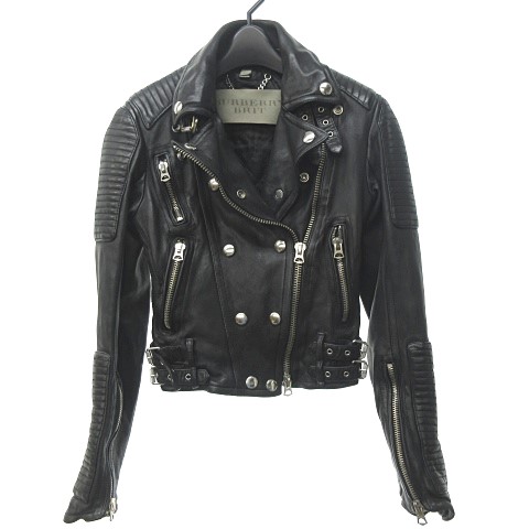バーバリーブリット BURBERRY BRIT ダブル ライダース ラムレザー  