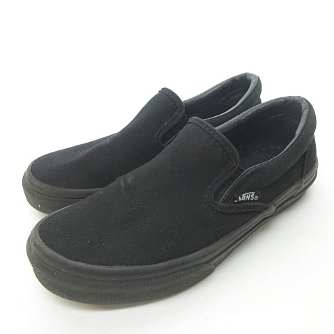 バンズ Vans スリッポン スニーカー シューズ キャンバス 黒 ブラック 22 5cm 0906 メンズ 023 ベクトルパーク