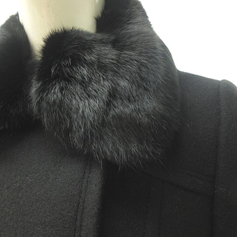 バーバリーブルーレーベル BURBERRY BLUE LABEL ラビットファー付き  